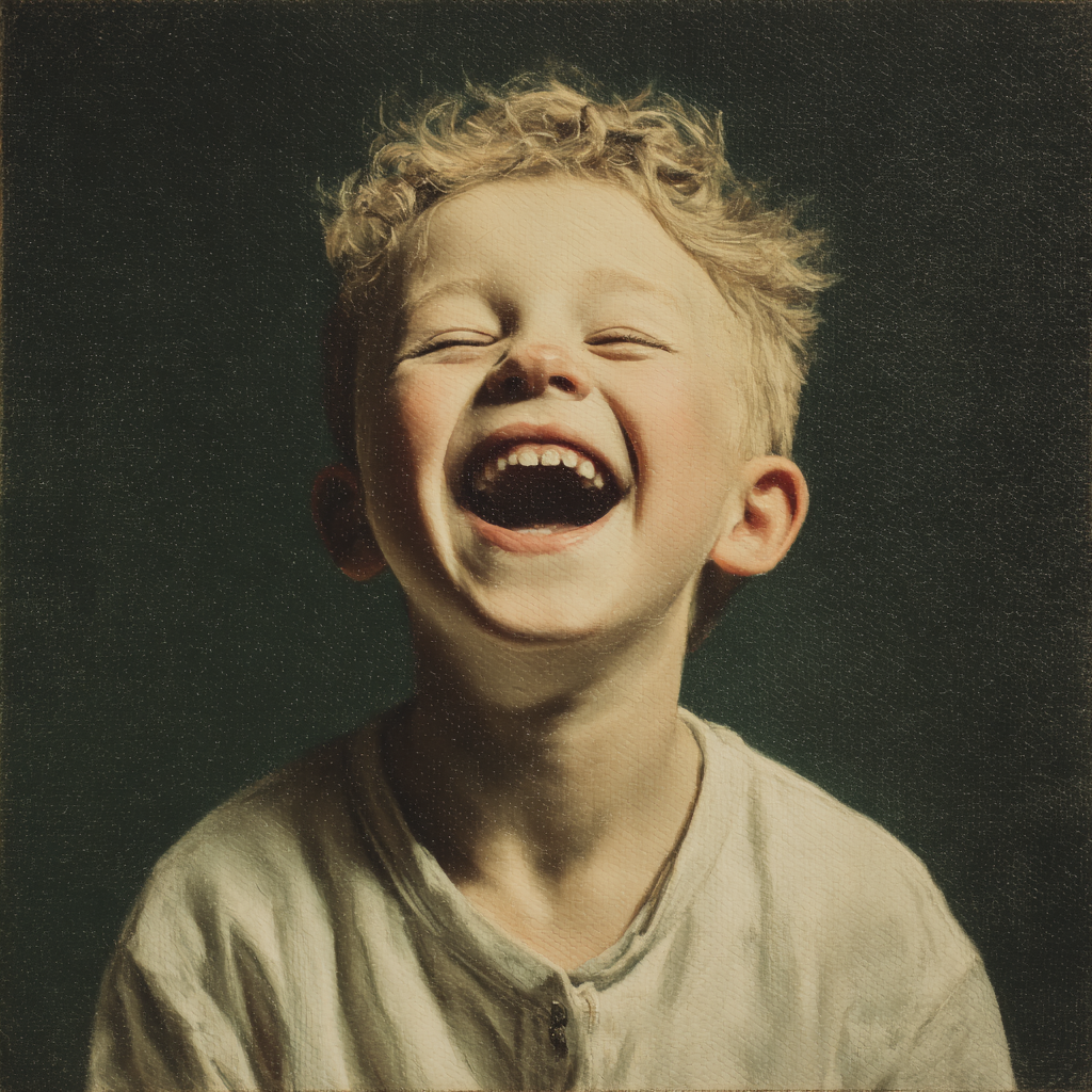 Boy experiencing pure joy